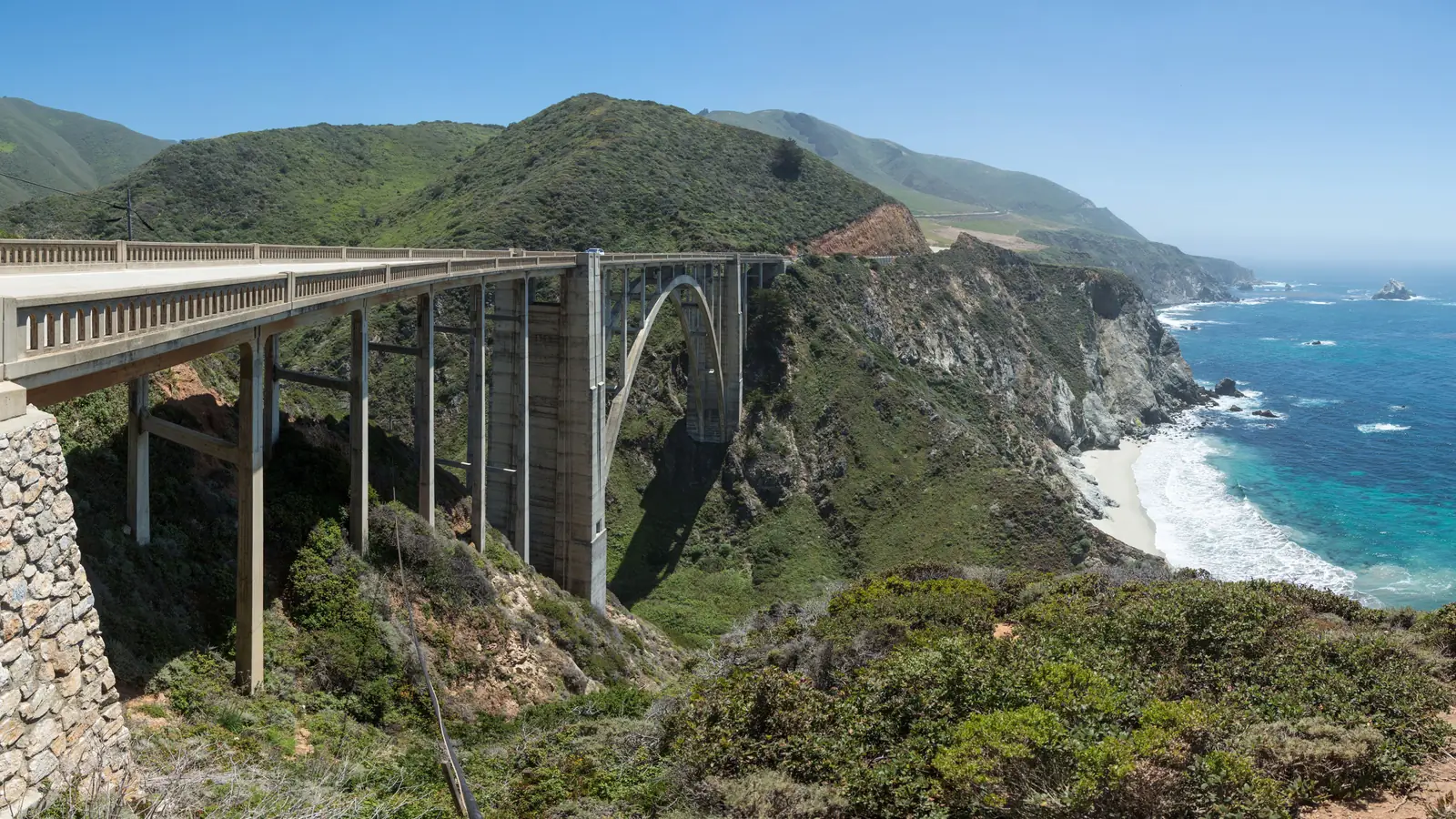Bixby Creek Bridge on the Big Sur coast of California.