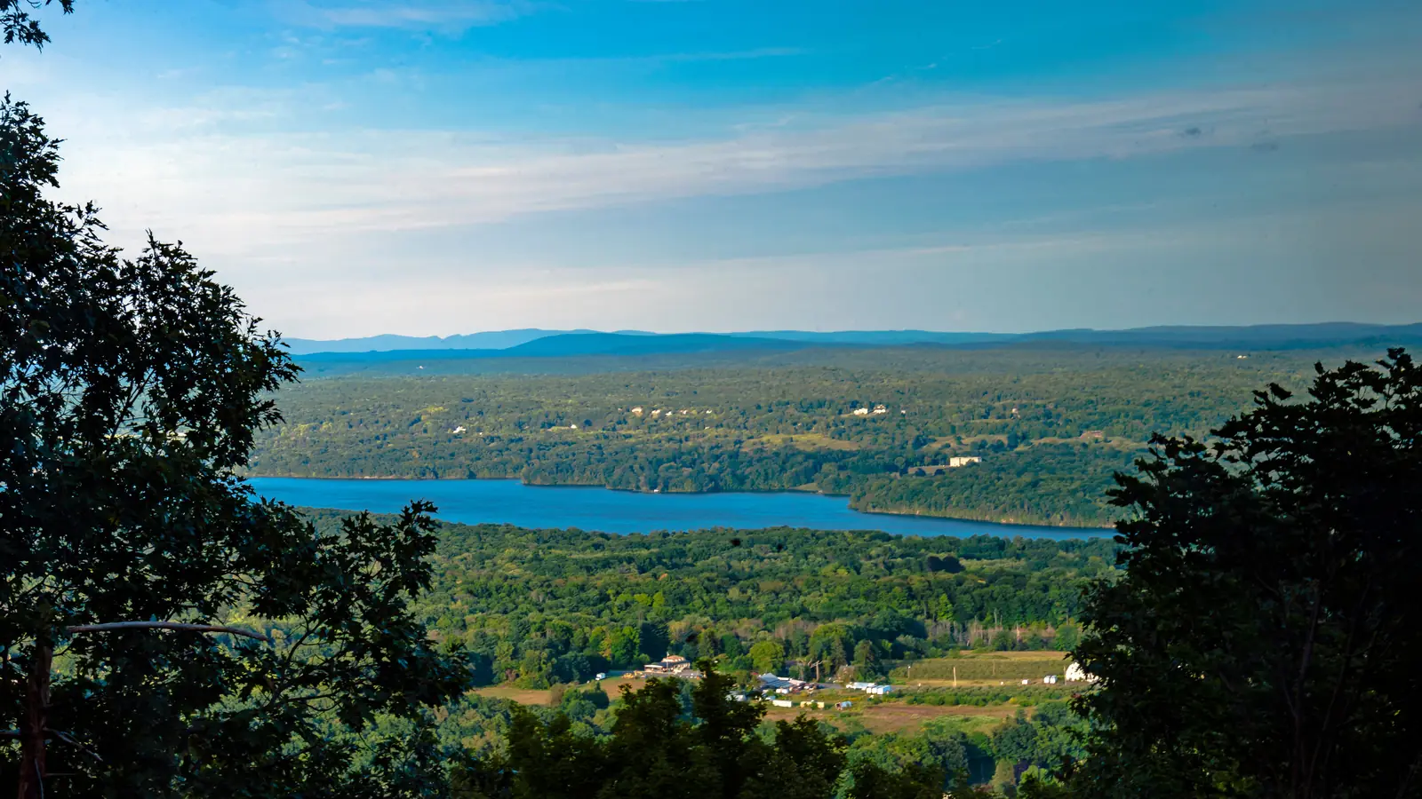 The Hudson River valley in New York State, seen from Shaupeneak Ridge above Esopus.