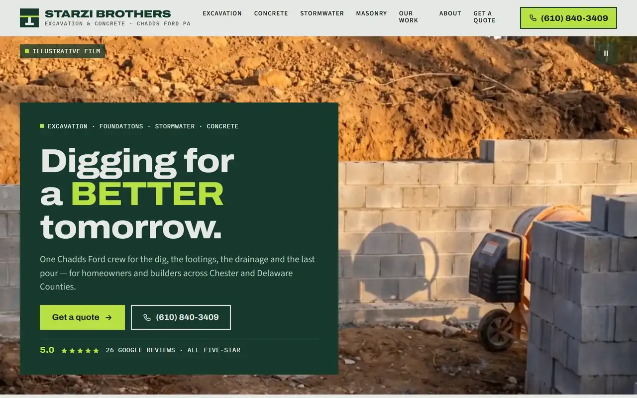 The Starzi Brothers website, built by OneAlgorithm